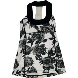 Lululemon Push Ur Limits Tank Brisk Bloom Black‎ White / Black W1E69S Size 4